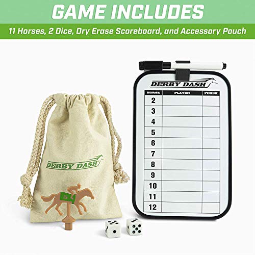 Juego de mesa Derby Dash carrera de caballos con dados y marcador miniatura 5