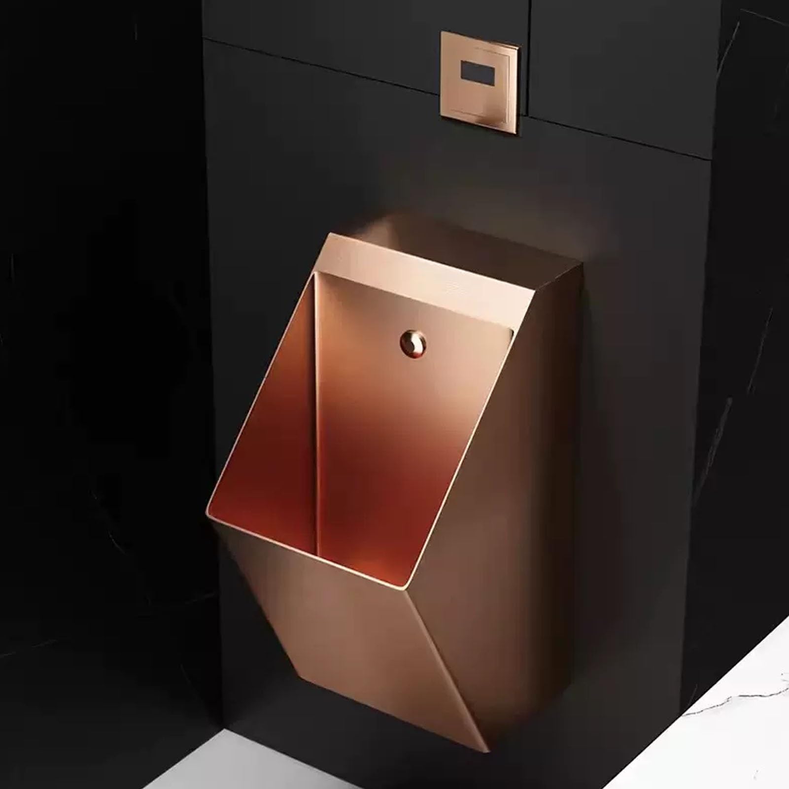 OTQEFTN 304 Stainless Steel Urinals, Wall Mounted Sensor Urinal, Men's Flushing Urinal with Automatic Flush System, Splash Toilet for Bathrooms, Hotels, Shopping