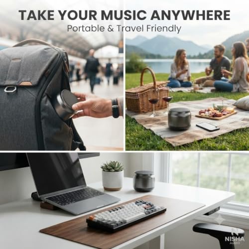 Image of Drumston (15 Years Assured Warranty) Wireless Bluetooth Speaker with 15 Hours Playtime, 52mm Driver, TWS Pairing, 6W Output Portable Speaker for Home, Travel, Outdoor, Party & Office Use (Grey)