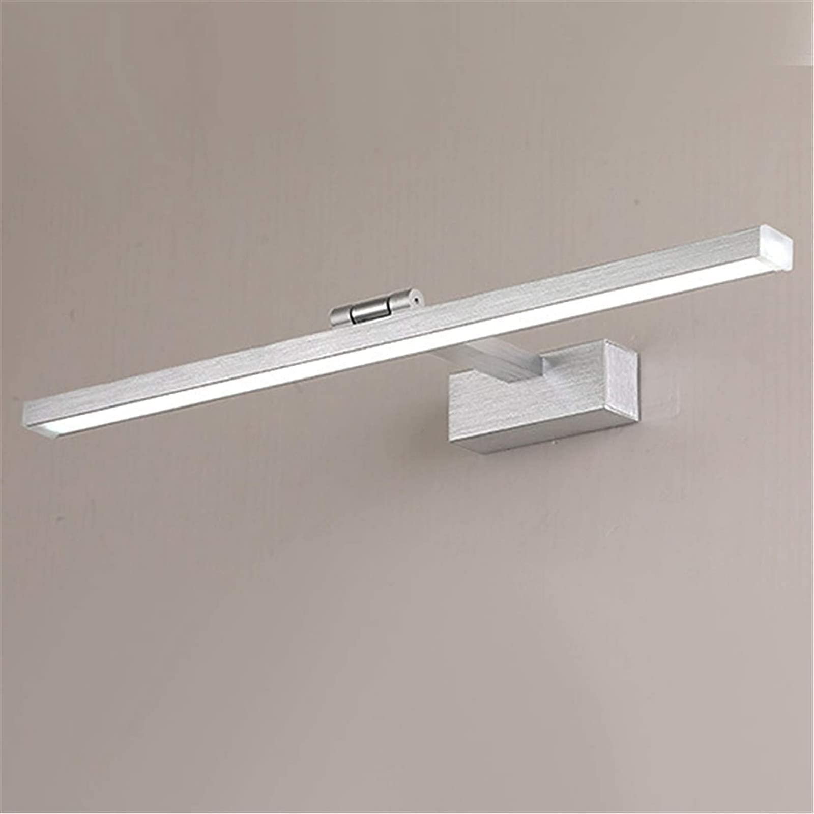 Lámpara de Espejo de baño Regulable con 3000 Luces LED para Armario, lámpara de Pared para Inodoro, Resistente al Agua, de Acero Inoxidable, luz Frontal para es(Plata 60cm)