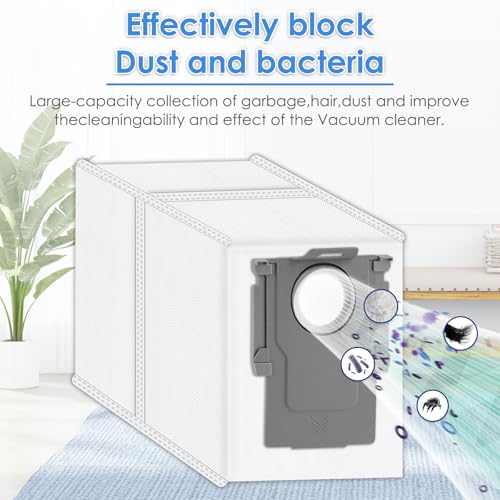 Image of (13 Pack) QRevo S Replacement Parts Compatible with Roborock Qrevo S, Qrevo Pro, Qrevo MaxV, QRevo Plus Robot Vacuum, 1 Roller Brush, 4 Black Side Brushes, 3 Dust Bags, 3 HEPA Filters, 2 Mop Pads