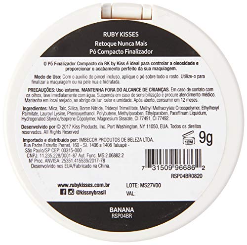 Retoque Nunca Mais Pó Compacto, Rk By Kiss, Banana
