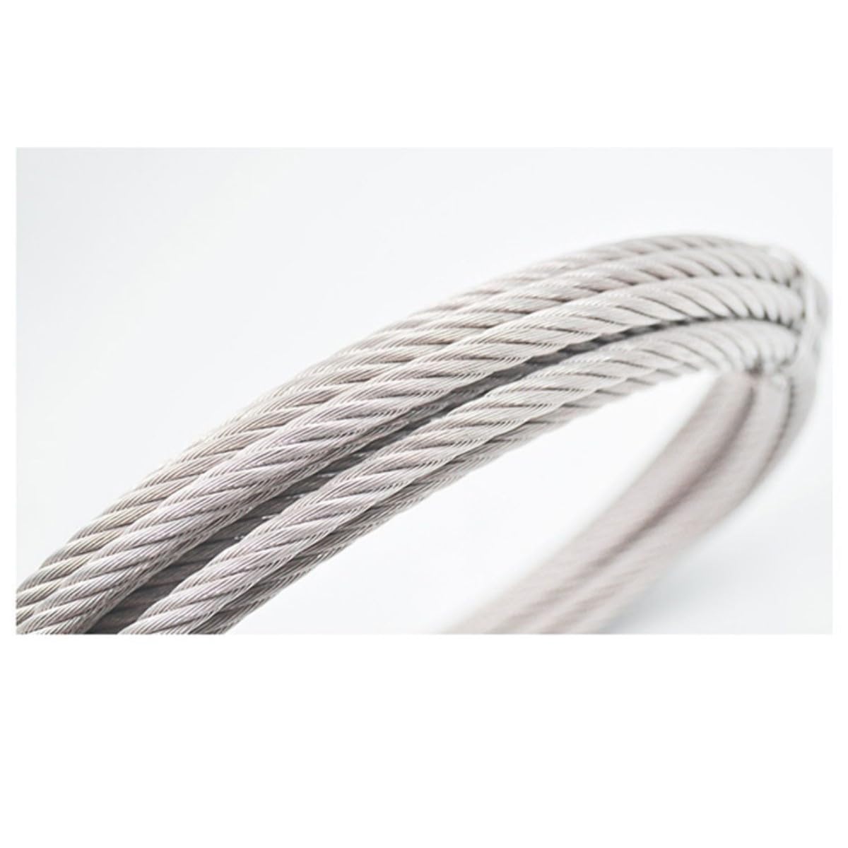 10M 8mm Filo di acciaio, 7X19 Filo teso in acciaio, cavo in PVC rivestito per sospensione luci a filo, corda per bucato