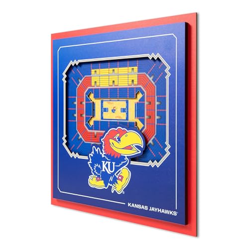 Image of YouTheFan Officially-licensed NCAA Stadium Series 3D Wall Art - multi-layer team stadium replica, detailed sports fan gift, indoor decor