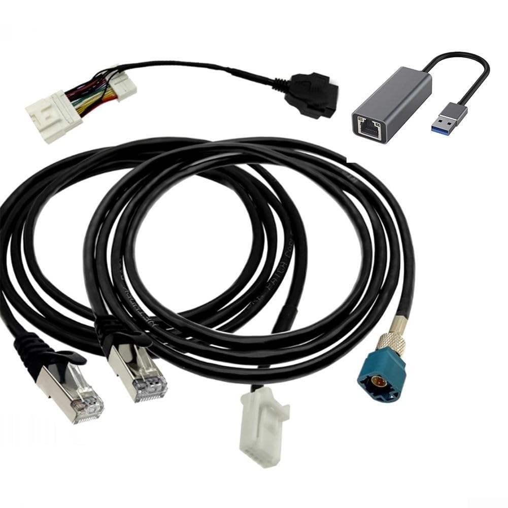 Cavo di programmazione diagnostica e kit adattatore per Tesla Model 3/Y/S/X, set di 4 strumenti di manutenzione con connettore a 26 pin per test e manutenzione del sistema del veicolo