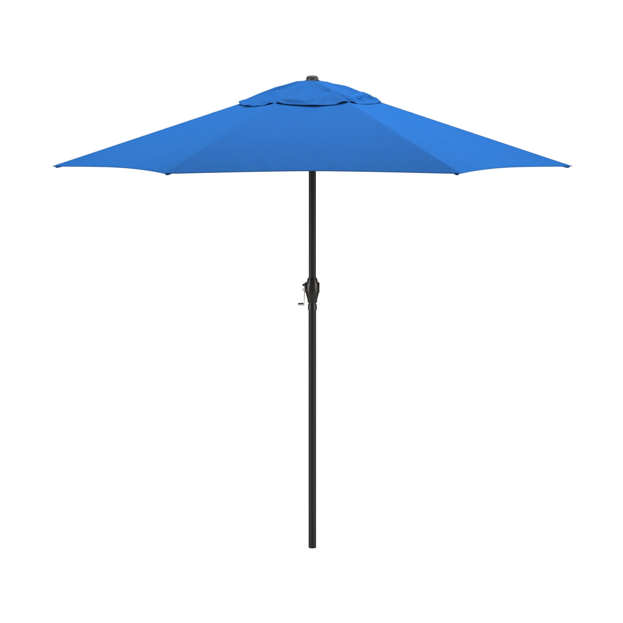 JEAREY 9FT Outdoor Patio Umbrella Outdoor Table Umbrella with Push Button Tilt and Crank, Market Umbrella 8 Sturdy Ribs UV Protection Waterproof for Garden, Deck, Backyard, Pool (Dark Green)
