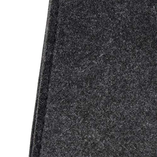 Relaxdays Zeitungskorb aus Filz, H x B x T: 22 x 31 x 29 cm, 2 Fächer, mit Griff, faltbarer Zeitungsständer, anthrazit