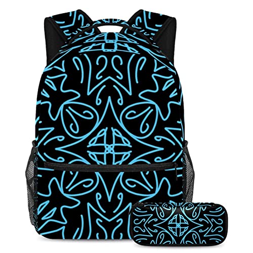Sac à dos à motif bleu pour adolescents parfait pour les cours et le week-end