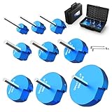 9PCS PVC Pipe Reamer Kit,Conduit Reamer Tool (1/2' to 4'),4-Sided Carbide Aluminum Pipe Fittings Set,Socket Saver for Schedule 40 PVC & ABS Pipes Fits Standard 1/2' Drills