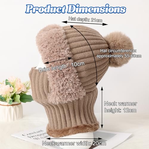 Gorro 3 en 1 para mujer con bufanda y mascarilla miniatura 3