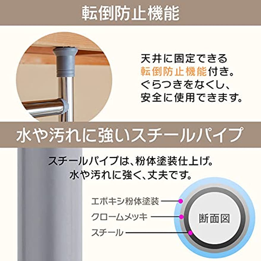 Amazon｜押入れ パイプハンガー 伸縮 ハンガー 収納ハンガー