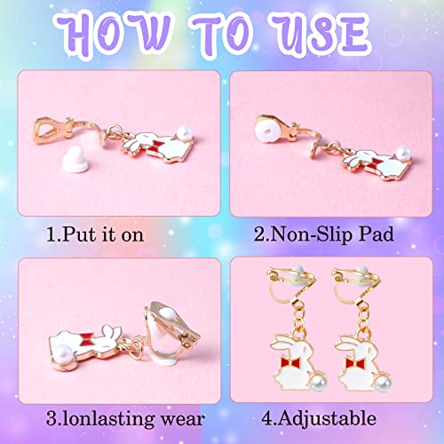 Image of Kids Clip On Earrings for Girls 20 /30 /40 Pairs Hypoallergenic Clip on Earrings for Kids Cute Animal Earrings for Little Girls Jewelry Set Party Favor Gift