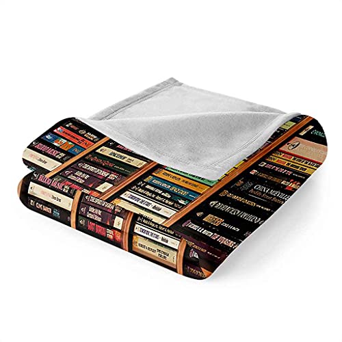 Couverture flanelle douillette contre le froid plaid bibliothèque 3D - 7
