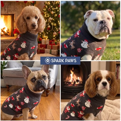 Image of Spark Paws ChristmasKnit Dog Sweater - Winter Dog Clothes, Small Medium Large