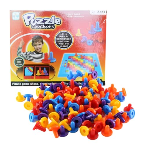 Tablero para Juego de Damas | Juego De Mesa Educativo De Damas Y - Juguete De Mesa Divertido | para Adultos Niños Personas Mayores Viaje Al Aire Libre En Interior Aula Escuela Acampada Patio