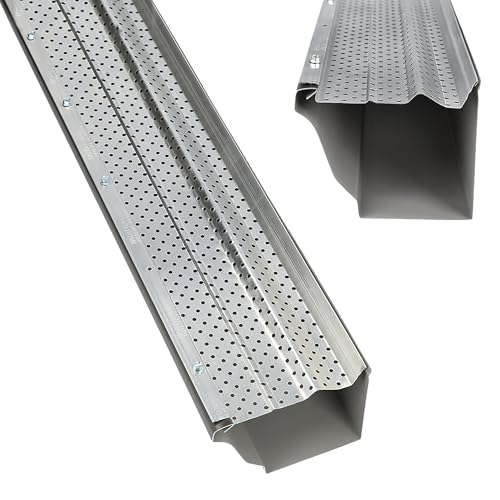 A-M Gutter Guard - Heavy Duty Lifetime Quality Aluminum Leaf & Debris Protection for 5-inch and 6-inch (5 Inch-2800 Feet, Mill Finish) - Made in The USA