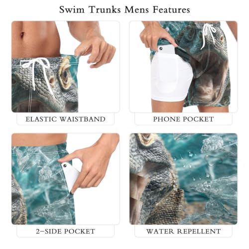 Pantalones cortos de natación Quick Dry para hombre con diseño Komodo 6