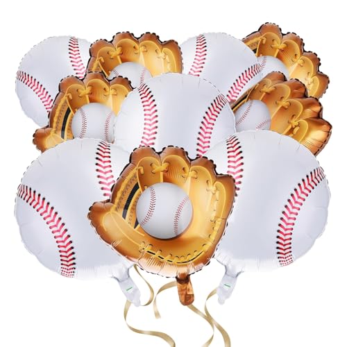 Motto Collection 10個 野球 baseball 風船 バルーン 誕生日 ミット グローブ キャッチャーミット キャッチャーグローブ 野球テーマ 飾り付け ヘリウムガス対応 スポーツパーティー 野球パーティー 応援 風船セット デコレーショ