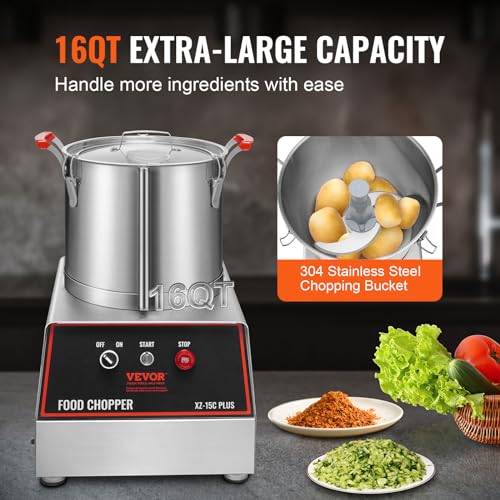 VEVOR-Food-Processor-Vegetable-Chopper-16-Quart-1400W-Food-Grade-Stainless-Steel-Food-Processor-Chopper-with-2-Extra-S-Curve-Blades-Multifunctional-for-Chopping-Vegetables-Meat-Grains-Nuts