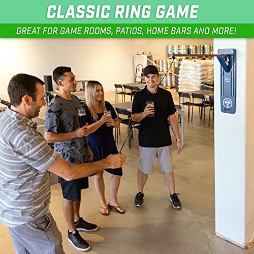 Image of GoSports Hook 21 Wall Mount Ring Swing Game - Play Indoors or Outdoors with Foldable Arm