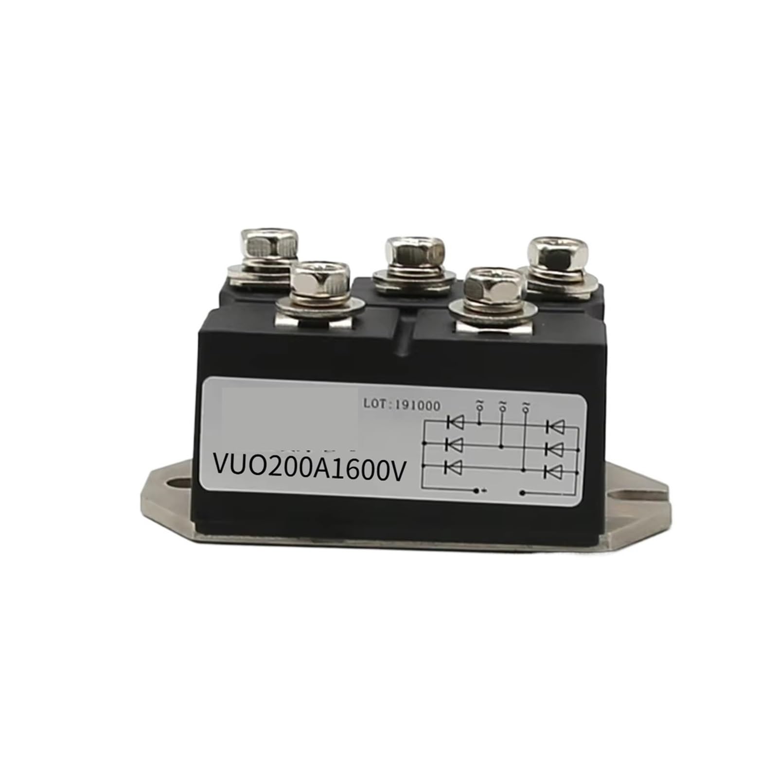Sjjbvpyx One Color 200A Three-Phase Rectifier Bridge Module Mds200a Ac Input Dc Output 1600V