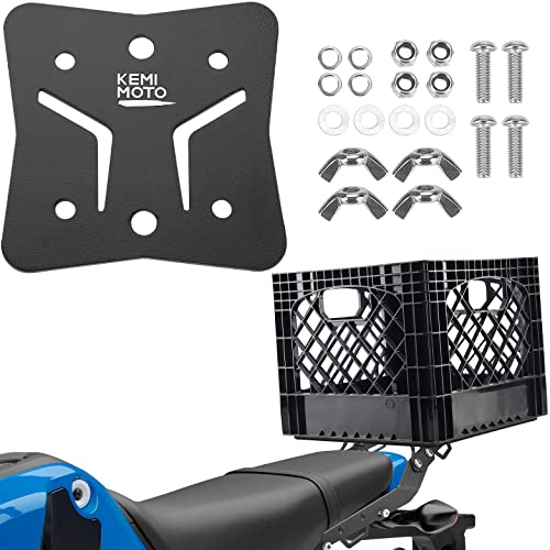 Plaque de serrage KEMIMOTO noir pour porte-bagages Enduro et fixation de caisses
