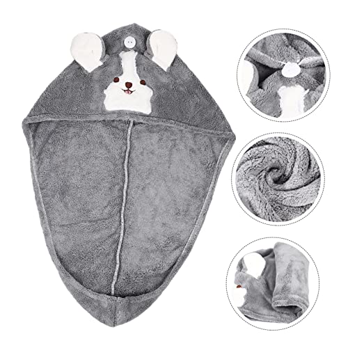 Beaupretty Touca De Cabelo Seco De Desenho Animado Toalha De Turbante De Cabelo De Secagem Rápida Tu