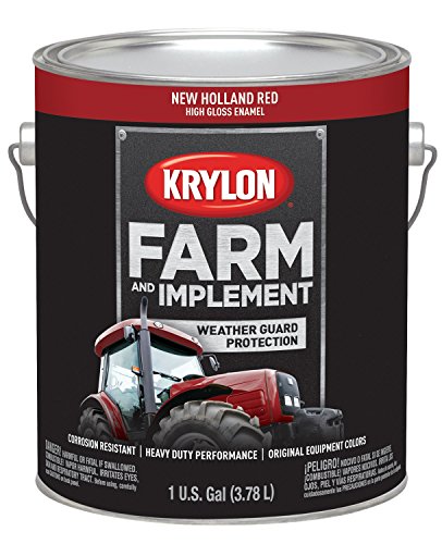 Image of Krylon Farm & Implement Brush On-Paint, High Gloss, New Holland Red, 1 Gallon