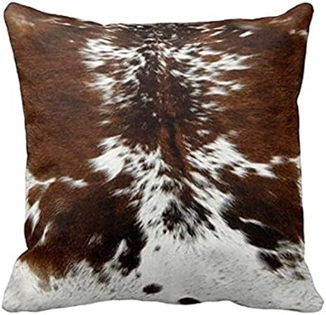 real cowhide throw pillows