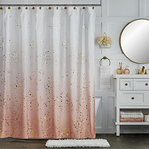 SKL HOME by Saturday Knight Ltd. Splatter Fabric Shower Curtain, Pink, 70"x72", W 70" x L 72" (1 Panels) - Image 4