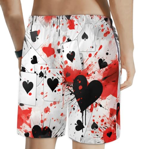 Tropical Green Leaf Men's Quick-Dry Swim Trunk Summer Beach Shorts with Mesh Lining Swimming Shorts2