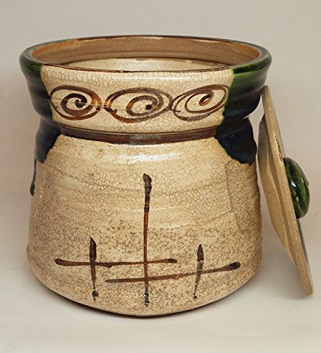 Amazon.co.jp: 瀬戸焼 織部水指 先代 山口錠鉄作 : ホーム＆キッチン