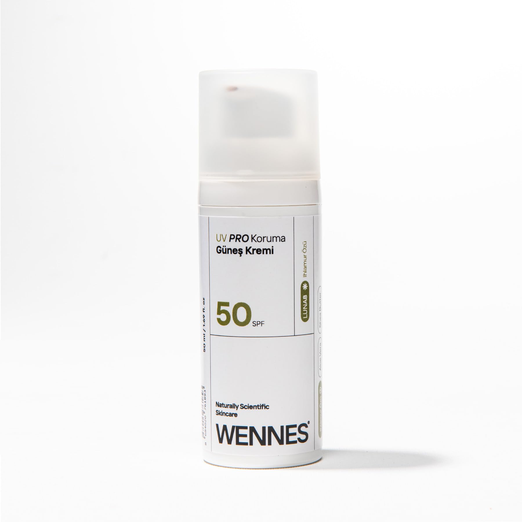 UV PRO Koruma SPF 50+ Nemlendirici Güneş Kremi | Anti-Aging Destekli, B5 + Aloe ve Ihlamur Özü – Luna8