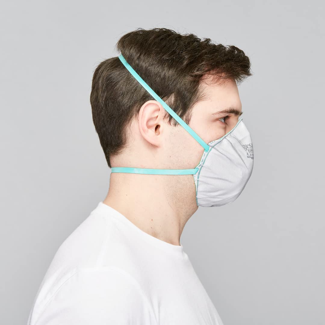 BLS 030 FFP3 NV |10 Mascherine FFP3 | Certificate CE | Senza Valvola | Facciali filtranti a coppa | usa e getta | Protezione respiratoria da sporco polvere e liquidi | Made in Italy confezione singola