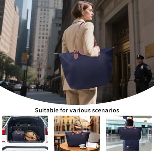 1 Umhängetasche + 1 Kosmetiktasche Groß, Damen Taschen Set, Faltbare Handtasche Schule, wasserdichte Schultertasche, Reisetasche Shopper für Alltag & Büro