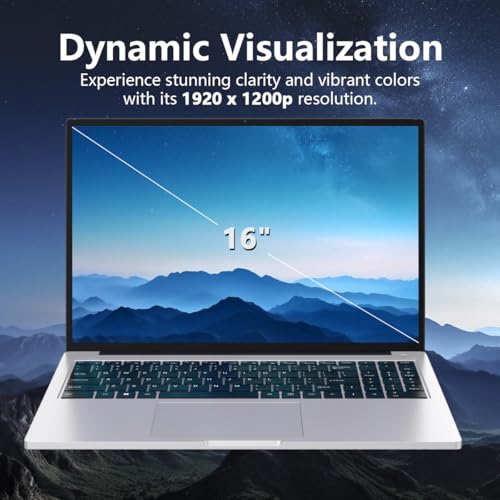 Image of ZOLWAYTAC Gaming Laptop 16 inch Ultra-Slim-Intel Core i5(Up to 3.5GHz),12GB DDR4+512GB SSD,1920x1200 IPS 16:10 Display,WiF& BT,HDMI /Type-C,Aluminum Body for Working&Playing,Suited for Light Gaming,Silver