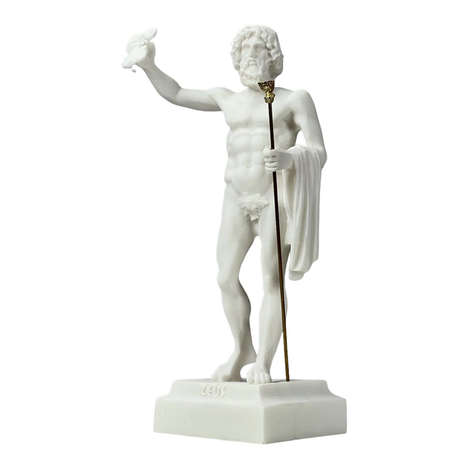 Zeus Giove Re degli Dei & Cielo con Thunderbolt Statua Greco-Romana Scultura