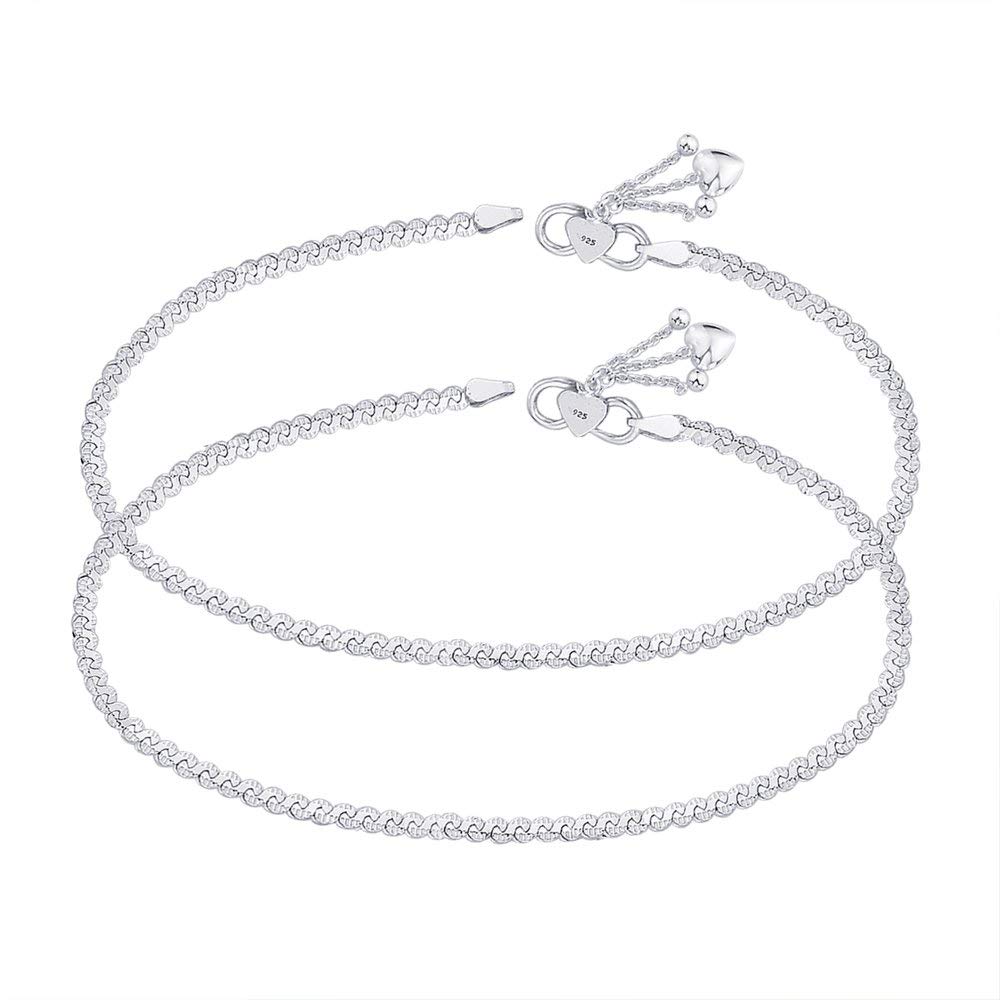 truesilver acpl 925 Sterling Silver Modern Wedding Anklets for Women-picture-34