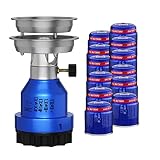 HOMELUX Gaskocher mit 12 Gaskartuschen, Campingkocher, Camping Gaskocher, Gaskocher 1-flammig für Outdoor, Freizeit, Wanderung, Picknick Camping(AD-G650/1+12 Gaskartuschen)