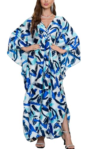 Vestido Maxi con Estampado Etnico transpirable y de secado rápido para cover up de playa