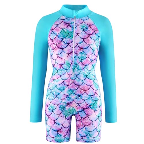 Maillot de bain fille manches longues pour protéger la peau sensible