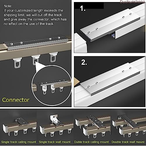 Kurtyna zewnętrzna, biały czarny drążek sufitowy do zasłon, ścianka działowa, montaż górny/boczny montaż sufitowy/ścienny, system szyn przesuwnych do kamperów