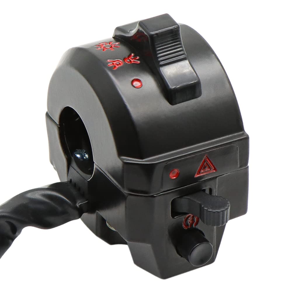 7/8inch ​22mm Motorcycle Left Handlebar Control Headlight Turn Signal Horn Switch for YBR Universal Motorbikes Bobbre Chopper Cruiser