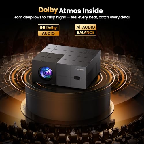 Image of 4K Projector with Built-in Apps, 1500 ANSI /Compatible with Netflix /Dolby Audio Smart Projector with WiFi 6 and Bluetooth 5.3,Outdoor Movie Proyector for Home Theater Gift for Her /Him