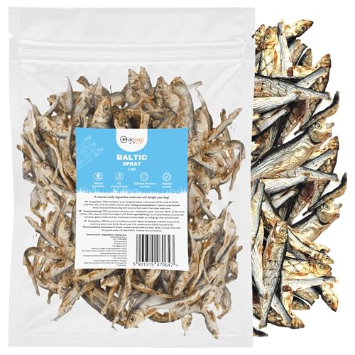 Gaczoo - Sprotten für Hunde Getrocknet - Getrockneter Fisch für Hund - 100% Trockenfisch, Hundeleckerli, Trainingsleckerli - ohne Zusätze, reich an Omega 3, Fettarm - 1kg
