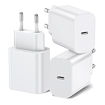 BHHB 20W Caricatore USB C, Blocco di Alimentatore Spina Sviluppato per A-pple, Presa USB C compatibile con i-Phone 17, 16, 15, 14, 13 Plus Pro Max Mini, Air-Pods i-Pad, Samsung Galaxy S25, 24, 23(3 Pezzi)
