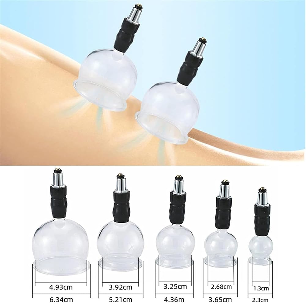 Set per Coppettazione Professionale, Coppette per Massaggio in Vetro da 14 Pezzi, Coppettazione Sottovuoto con Pompa, Coppettazione Cinese, Sollievo dal Dolore alla Tensione Muscolare