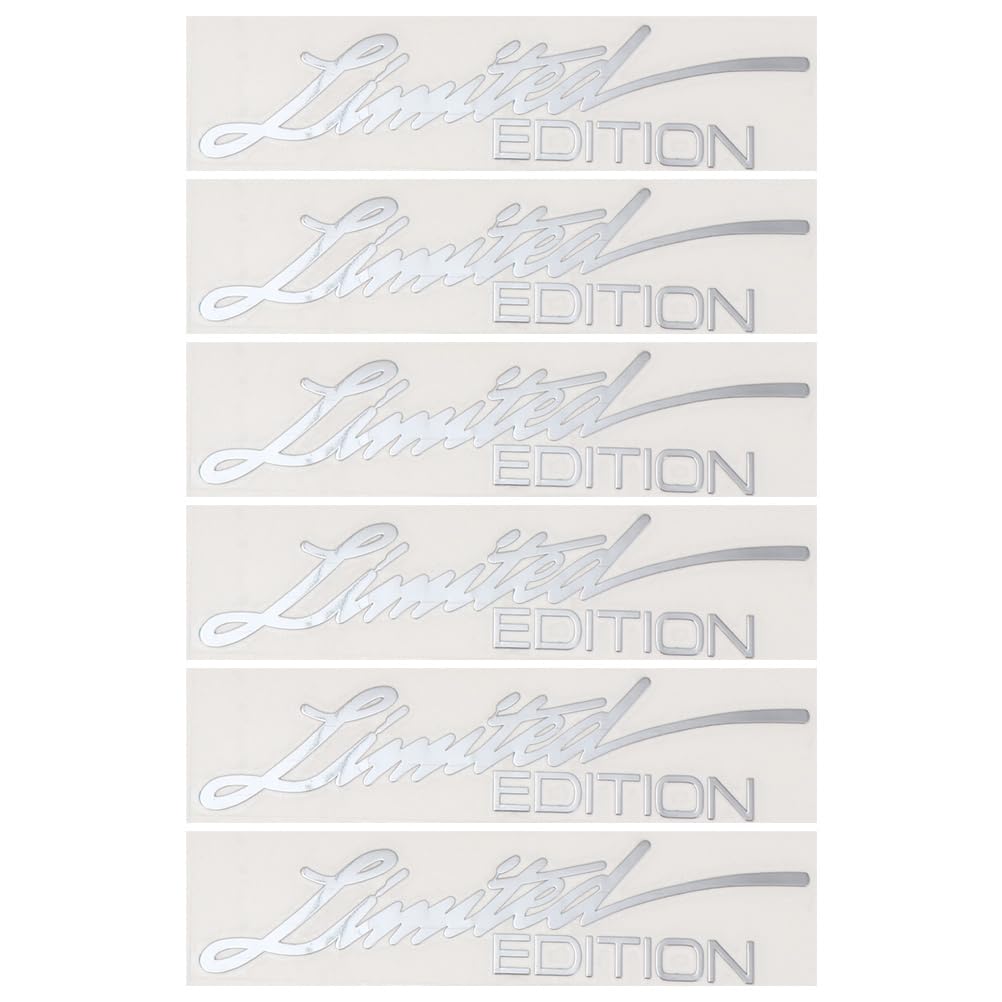 FAVOMOTO Car Body Sticker Limited Edition Logo Emblem 3D Metal Decal Bumper Sport Badge Stickers Car Side Rear Trunk Decal Decorative for Cars Trucks Hood Motorcycle Silver