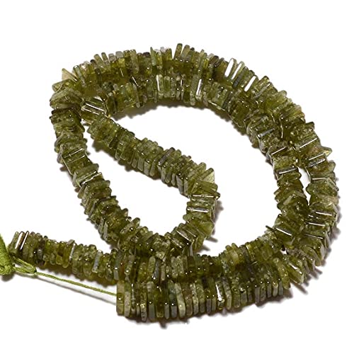 Vésuvianite perles heishi de 6mm en fil de 16 pouces de qualité supérieure