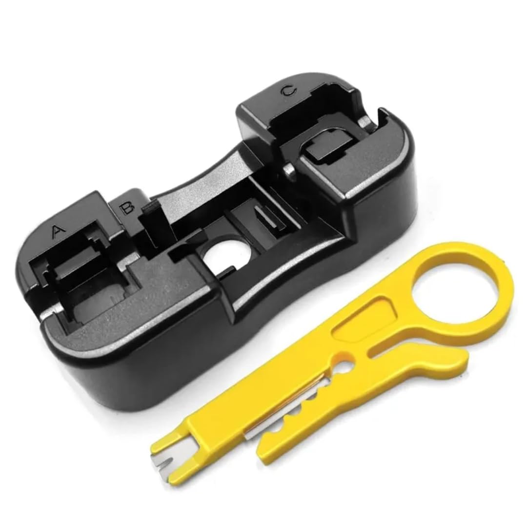 Universal Cat6/Cat5e/RJ11/12 Keystone Jack Punch Down Stand-image-13